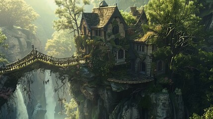 Fantasy World Designs: Imaginary worlds reminiscent of those found in fairy tales and fantasy novels.
