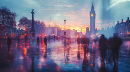 Schilderijen op glas Movement in London. © Janis Smits