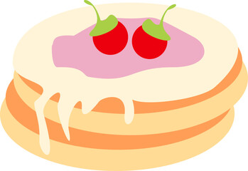 Pancake Food Illustration