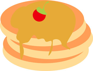 Pancake Food Illustration