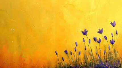 Fotobehang Purple crocus flower background © artbot