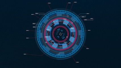 Sci-fi Futuristic UI FUI abstract circular element design, GUI design, Circular Machine elements, FUI screen elements, ready to use.
