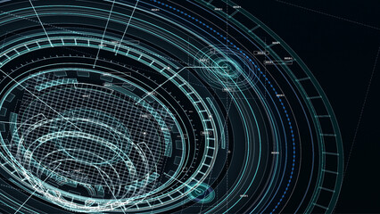 Sci-fi Futuristic UI FUI abstract circular element design, GUI design, Circular Machine elements, FUI screen elements, ready to use.
