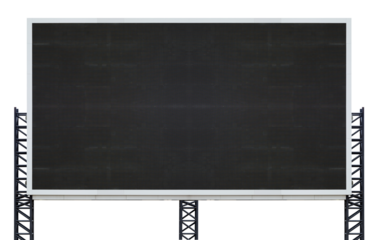 blank big sign board on transparent background png file