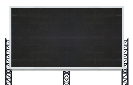 blank big sign board on transparent background png file