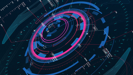Sci-fi Futuristic UI FUI abstract circular element design, GUI design, Circular Machine elements, FUI screen elements, ready to use.
