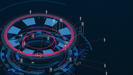 Sci-fi Futuristic UI FUI abstract circular element design, GUI design, Circular Machine elements, FUI screen elements, ready to use.
