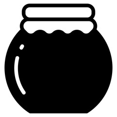 Jam, honey jar vector icon