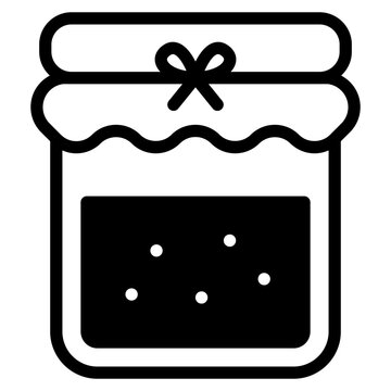 recommend clip art: Jam, honey jar vector icon