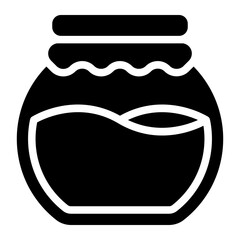 Jam, honey jar vector icon
