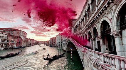 Wonders of Venice on a colorful day.