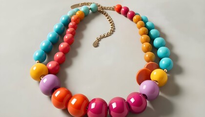 A Bold Statement Necklace Featuring Oversized Resi