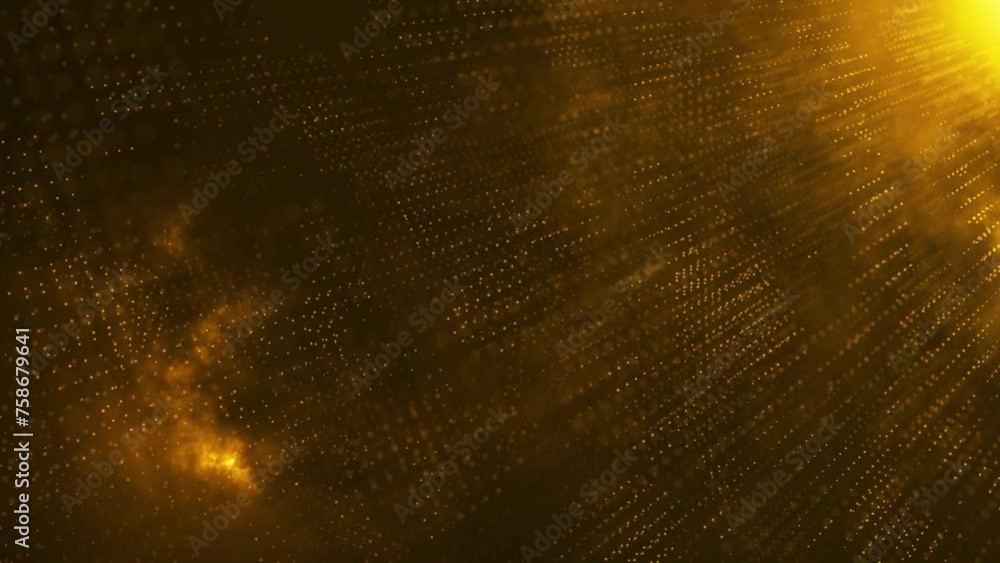 Aufkleber seamless abstract gold background with animated lights and dots. geometric pattern technology.