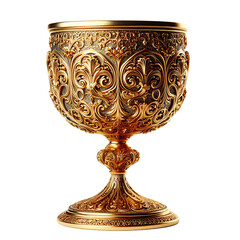 Regal Gold Chalice with Ornate Patterns