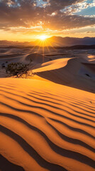 Fototapeta na wymiar Desert dunes at sunset