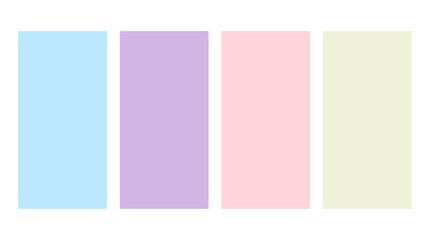 Blue, purple, pink, and white color palette. Set of bright color palette combination in rgb hex. Color palette for ui ux design. Abstract vector illustration for your graphic design, banner, poster
