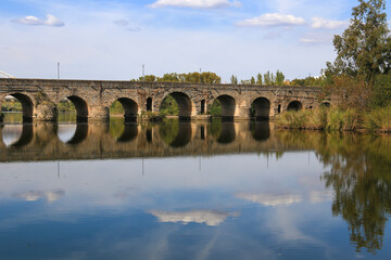The Roman Stone Bridge over the Guadiana River