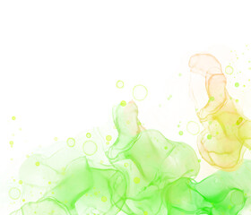 Green Alcohol Ink Watercolor	