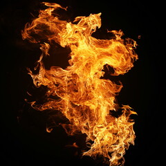激しく燃える灼熱の炎　