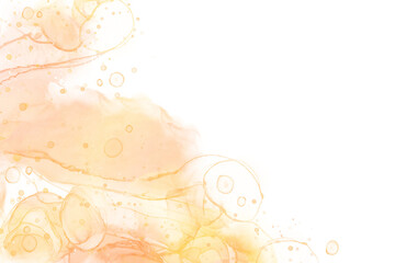 Orange Alcohol Ink Watercolor	