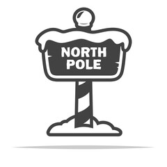 North pole sign icon transparent vector isolated - 758685080