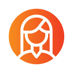 avatar flat gradient icon