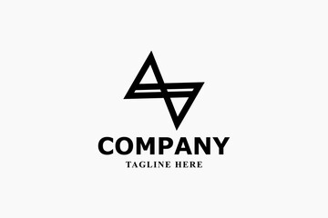 letter x and hourglass modern monogram logo