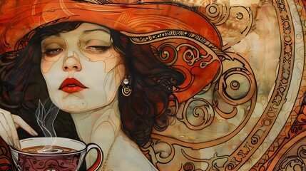 Victorian Era Inspired Artwork, Ideal for Historical Art Themes