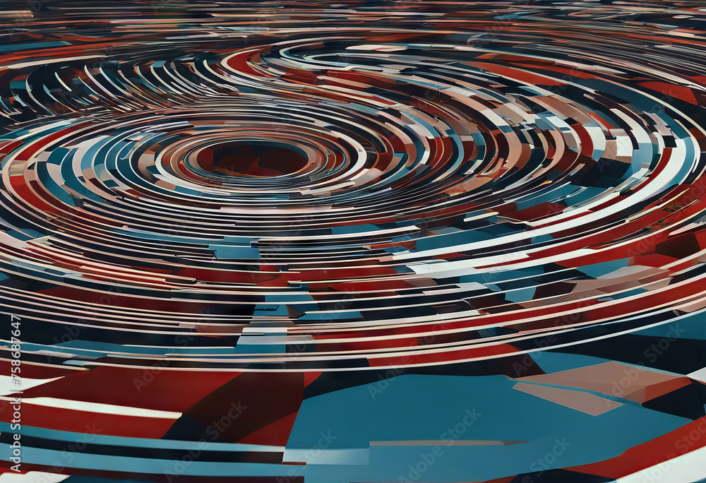 Aufkleber vector seamless pattern with concentric circles. geometric abstract background. stock illustrationpa