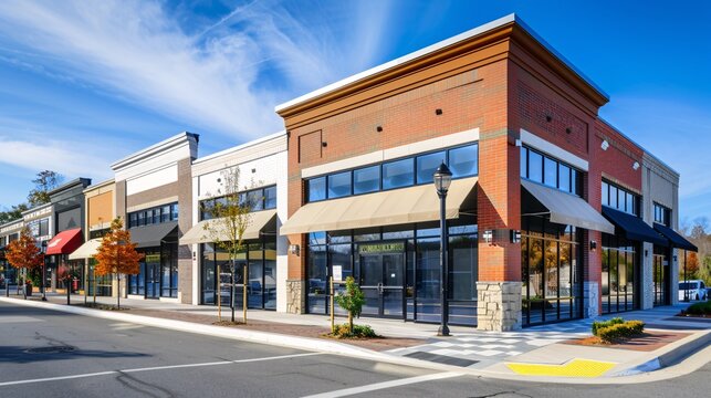 Prime Commercial Property With Available Space For Purchase Or Rent In A Versatile Mixed-use Storefront And Office Building Featuring An Awning.