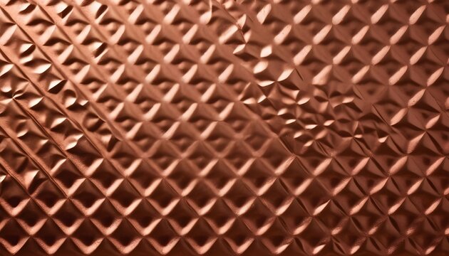Diamond pattern copper slab texture sample, squared, ruined