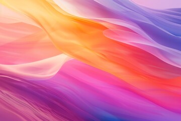 Obraz premium Abstract vibrant pastel pink peach fuzz and very peri pantone purple gradient background. Texture flowing from pastel pink to purple, evoking a sense of calmness and serenity in the viewer's mind