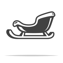 Sleigh icon transparent vector isolated - 758689494