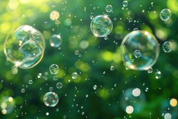 Realistic Air Bubble Overlays for Photoshop: Natural Soap Bubbles and Droplets Effect for Digital Photo Sessions