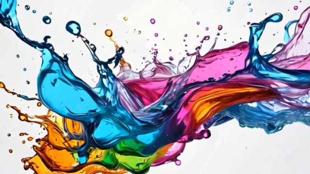 Abstract Watercolor Splash: Multicolored Graphic Design