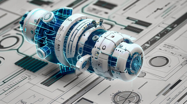 The Future of Digital Innovation: A Visualization of Cutting-Edge Technology and Data Networks, Highlighting the Evolution of Computing and Communication