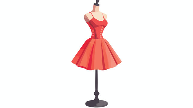 dress mannequin accessories icon flat vector 