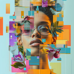 Woman Collage Generative AI