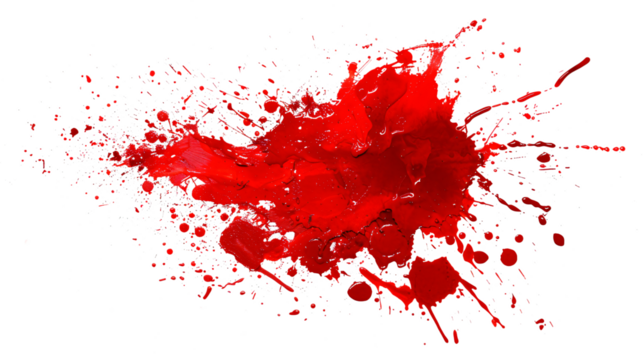 blood or paint splatters isolated on white background,graphic resources,halloween concept	
