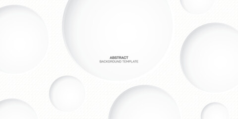 White wood free uncoated paper background with 3D circle hole paper cut style vector illustration. White bond paper background with circle hole.