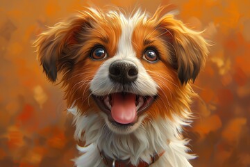 Cute Baby Puppy Dog Illustration Cartoon Art Generative AI