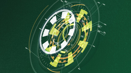 Ready to use, Sci-fi Futuristic UI FUI abstract circular element design, GUI design, Circular Machine elements for monitors as background and machine assets