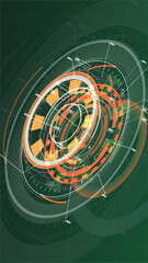 Ready to use, Sci-fi Futuristic UI FUI abstract circular element design, GUI design, Circular Machine elements for monitors as background and machine assets