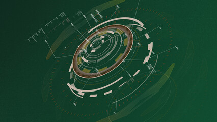 Ready to use, Sci-fi Futuristic UI FUI abstract circular element design, GUI design, Circular Machine elements for monitors as background and machine assets