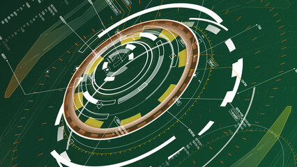 Ready to use, Sci-fi Futuristic UI FUI abstract circular element design, GUI design, Circular Machine elements for monitors as background and machine assets