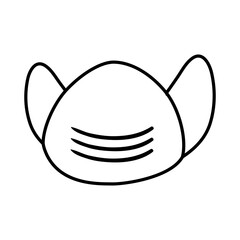 Medical mask icon vector. virus protection illustration sign. hygiene symbol. 