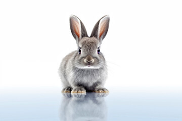 Obraz premium Adorable rabbit isolated on a white background