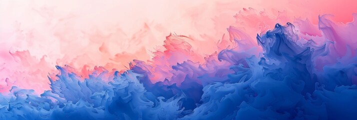 Abstract vibrant pastel pink peach fuzz and very peri pantone purple gradient background. Texture flowing from pastel pink to purple, evoking a sense of calmness and serenity in the viewer's mind - obrazy, fototapety, plakaty