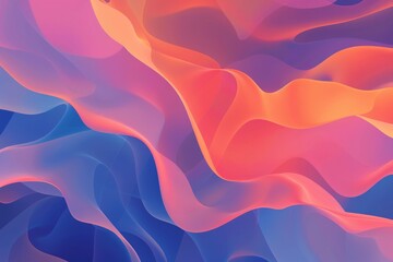 Obraz premium Abstract vibrant pastel pink peach fuzz and very peri pantone purple gradient background. Texture flowing from pastel pink to purple, evoking a sense of calmness and serenity in the viewer's mind