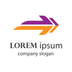 rising business arrow logo illustration